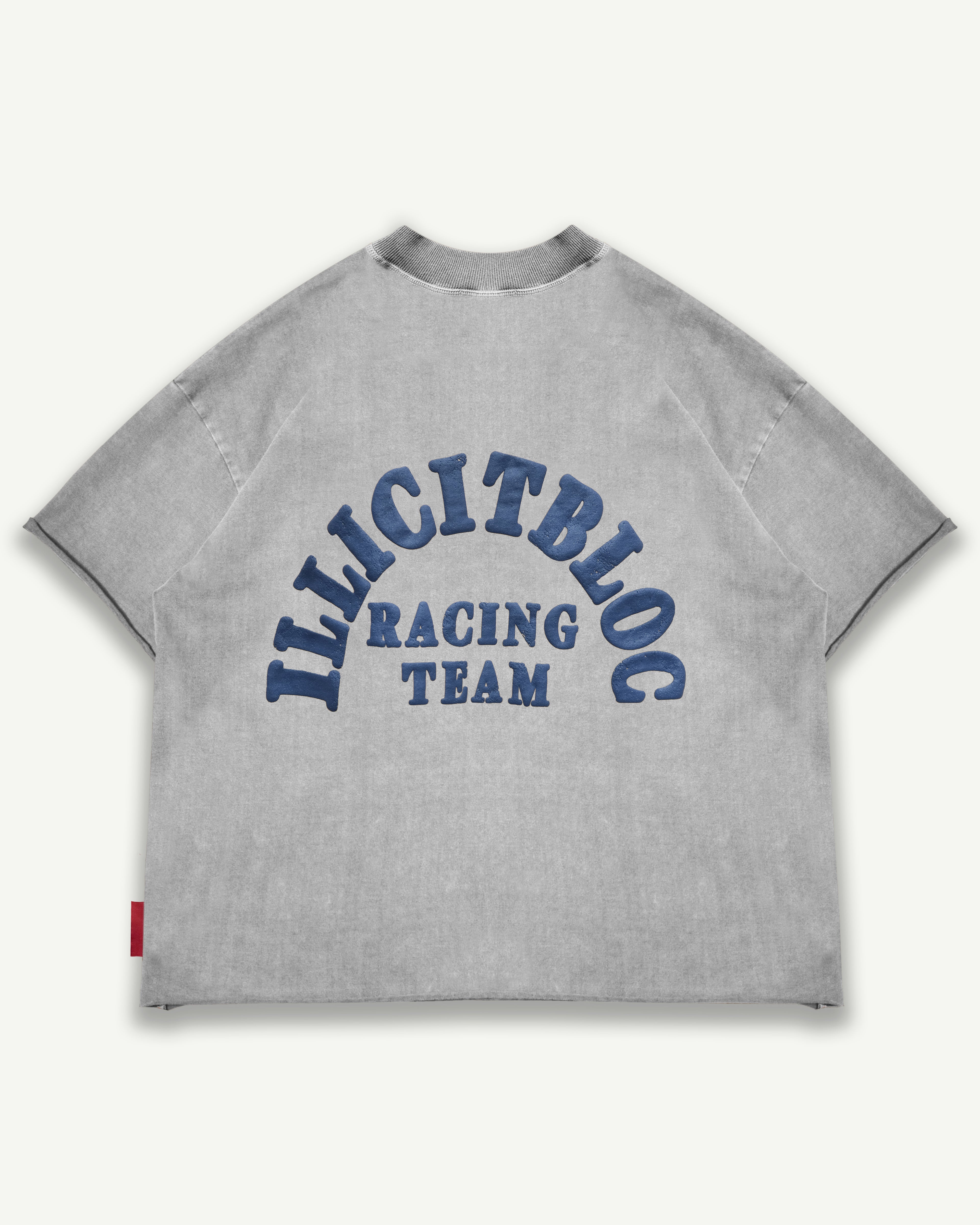 Racing Team Raw Hem T-shirt - Powder Grey