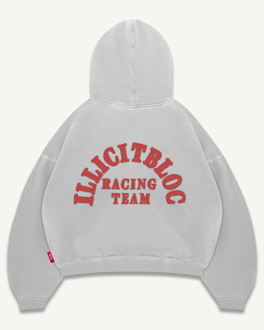 RACING TEAM HOODIE - POWDER GREY