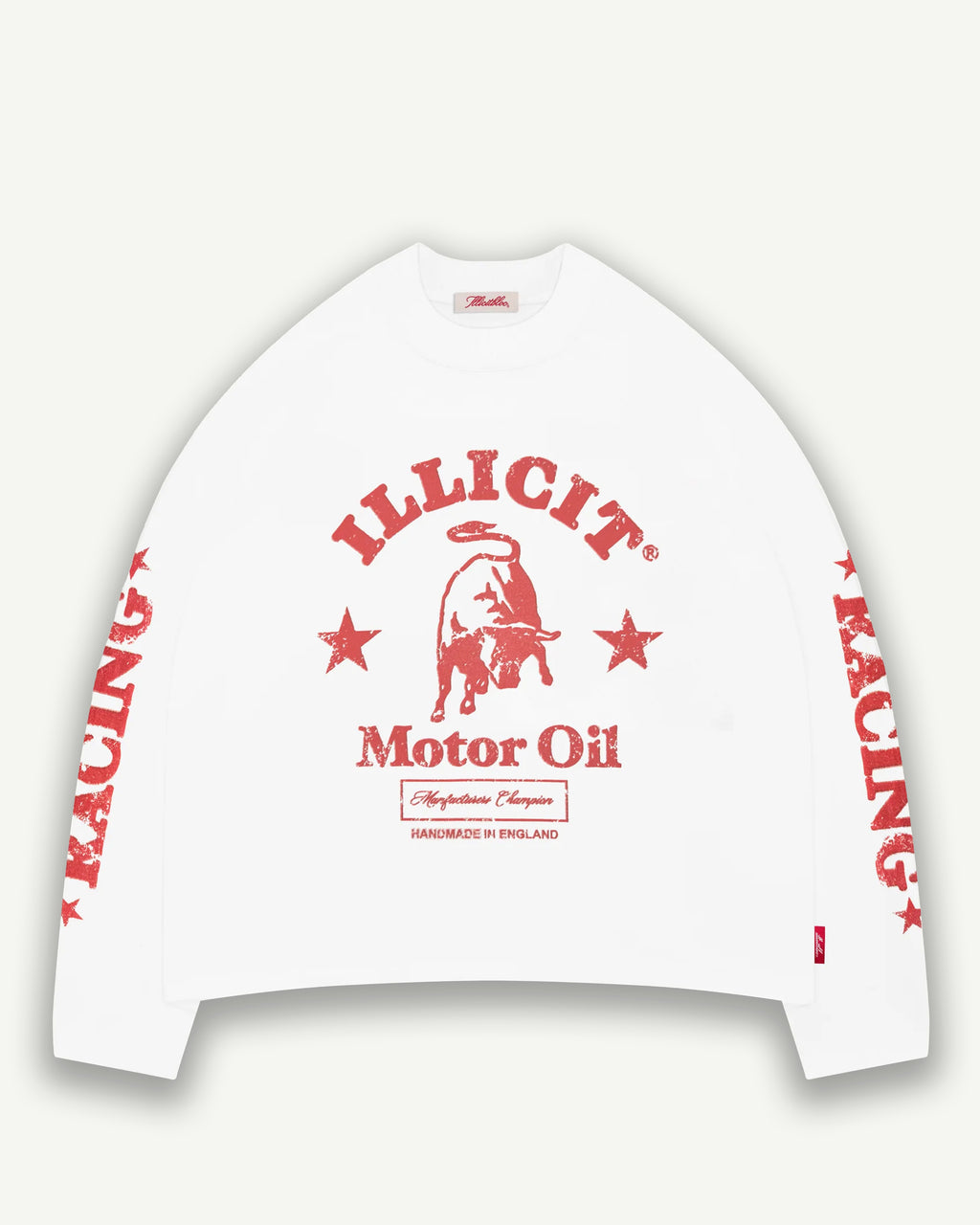 MOTOR OIL CLOUDWEAVE™ LONG SLEEVE T-SHIRT - WHITE