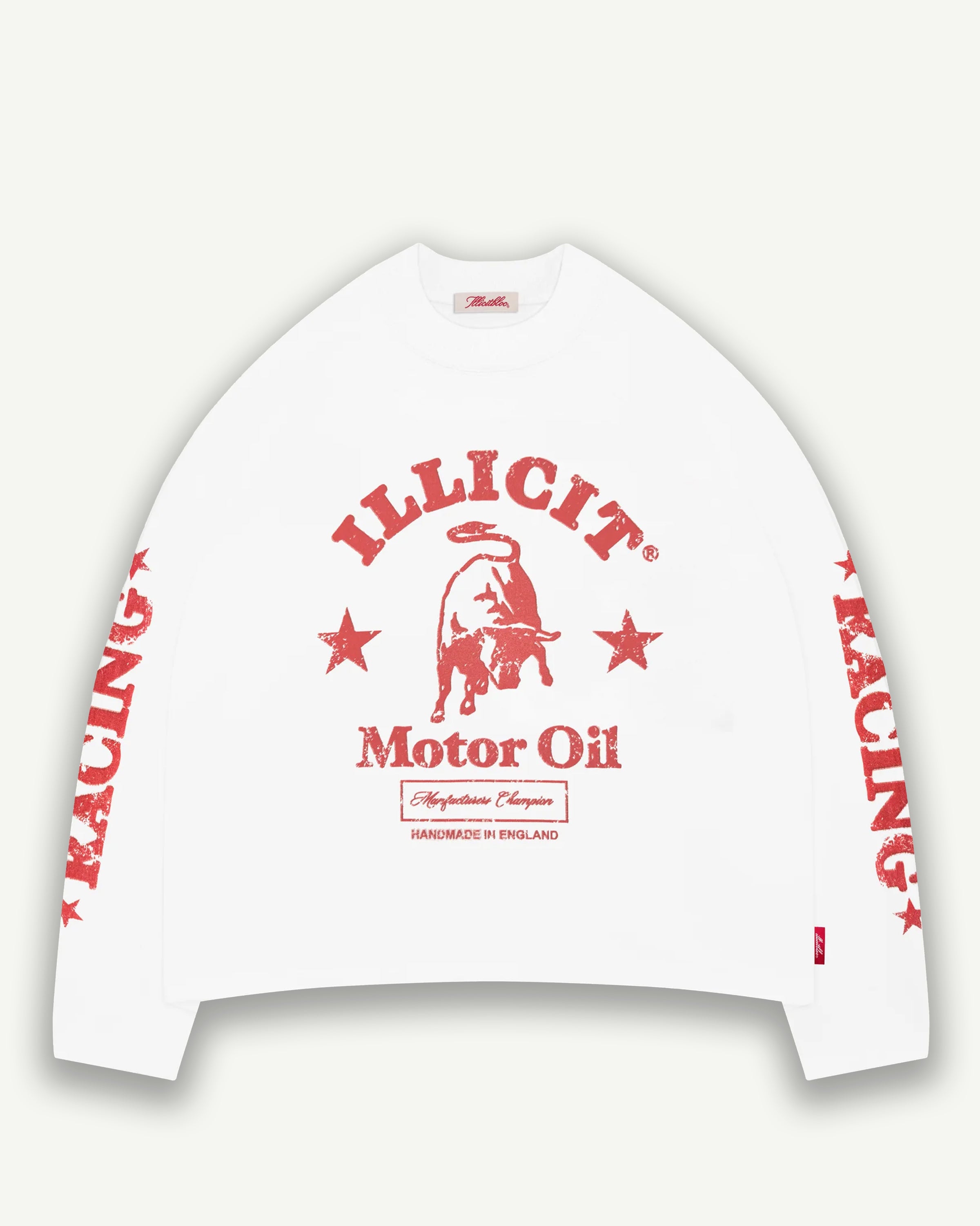MOTOR OIL CLOUDWEAVE™ LONG SLEEVE T-SHIRT - WHITE