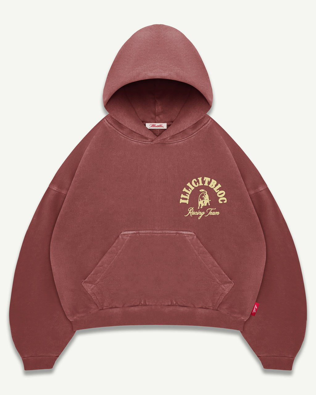 Racing Team Hoodie - Washed Burgundy