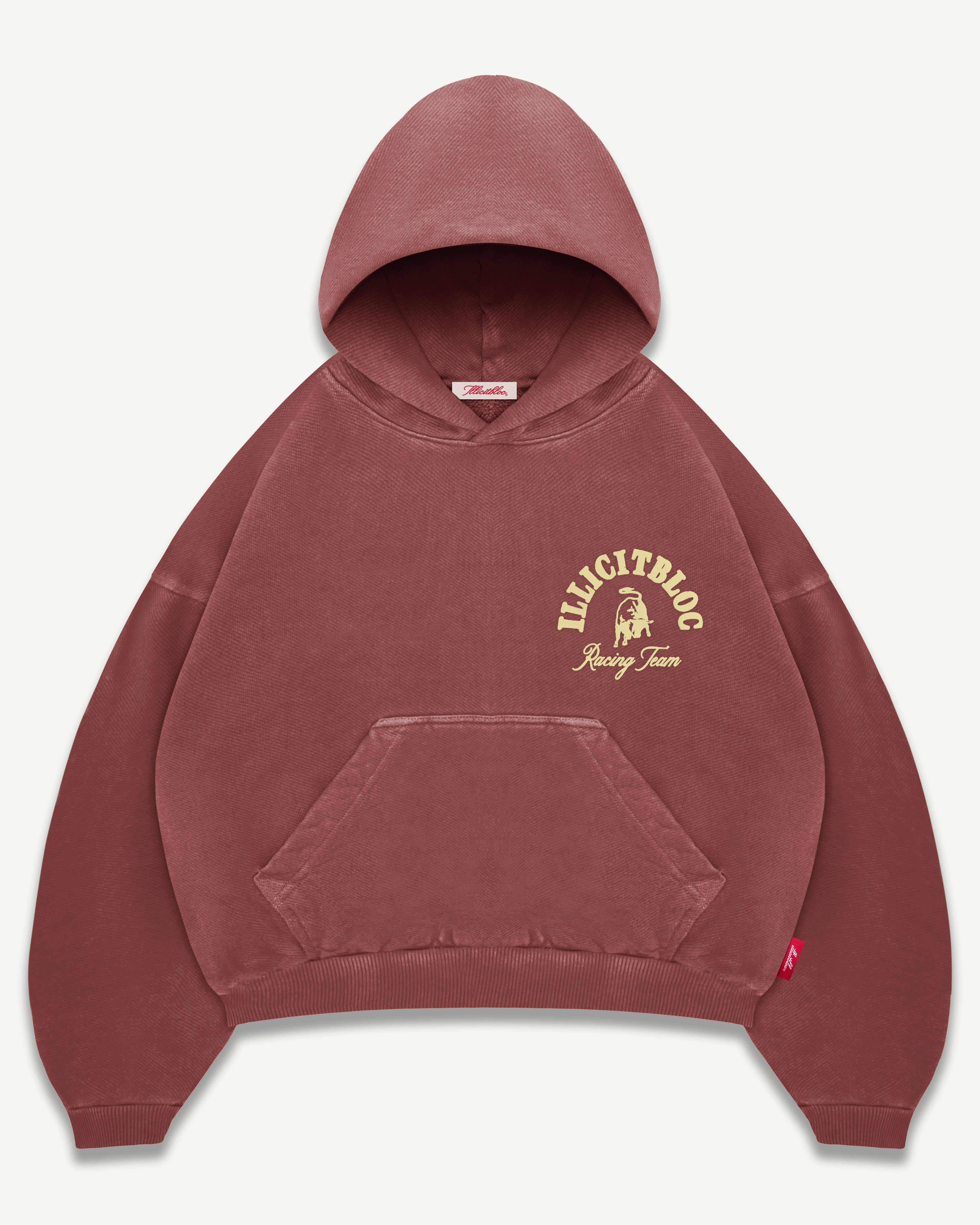 Racing Team Hoodie - Washed Burgundy