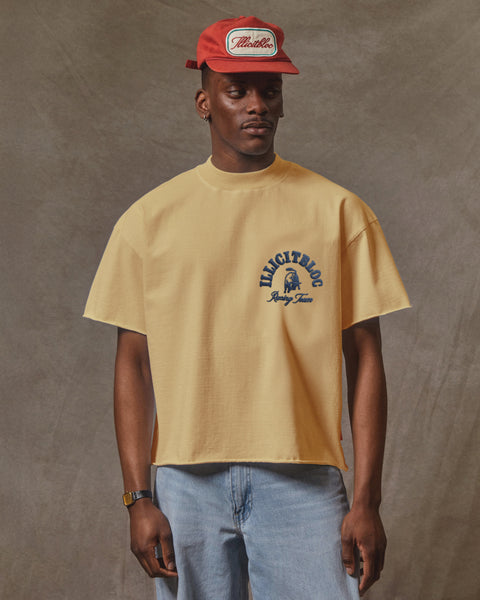 RACING TEAM RAW HEM T-SHIRT - MIMOSA