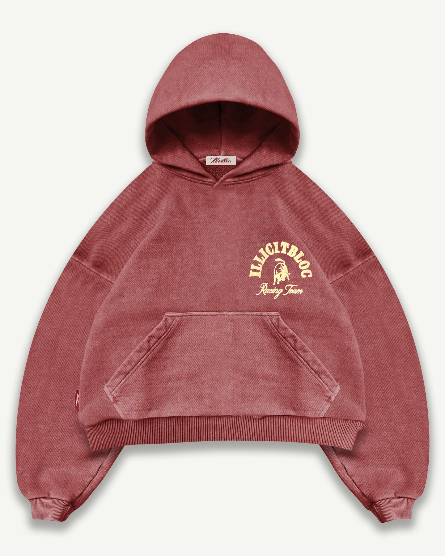 RACING TEAM HOODIE - WASHED BURGUNDY