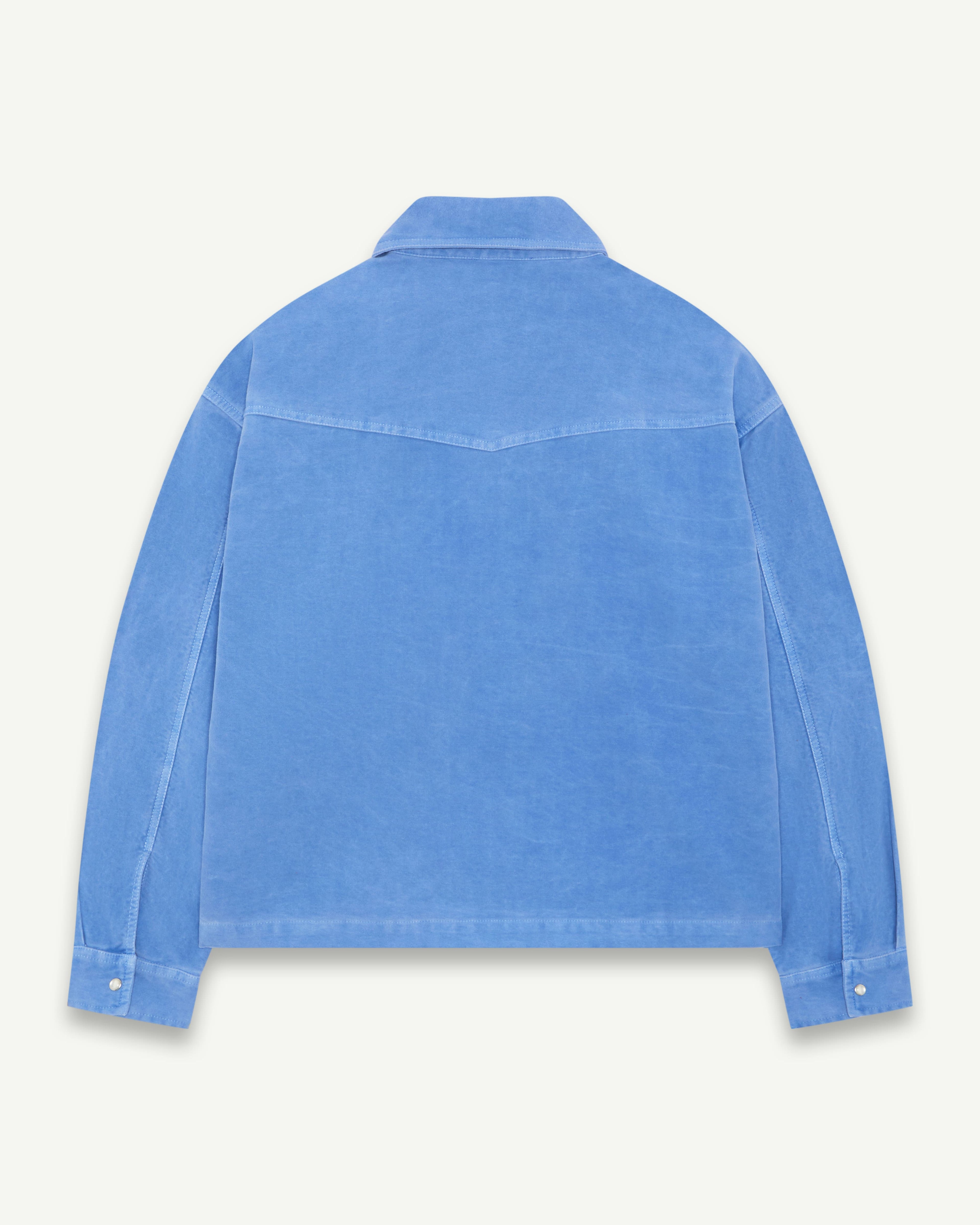 MOLESKIN RANCH STUD SHIRT - OXFORD BLUE
