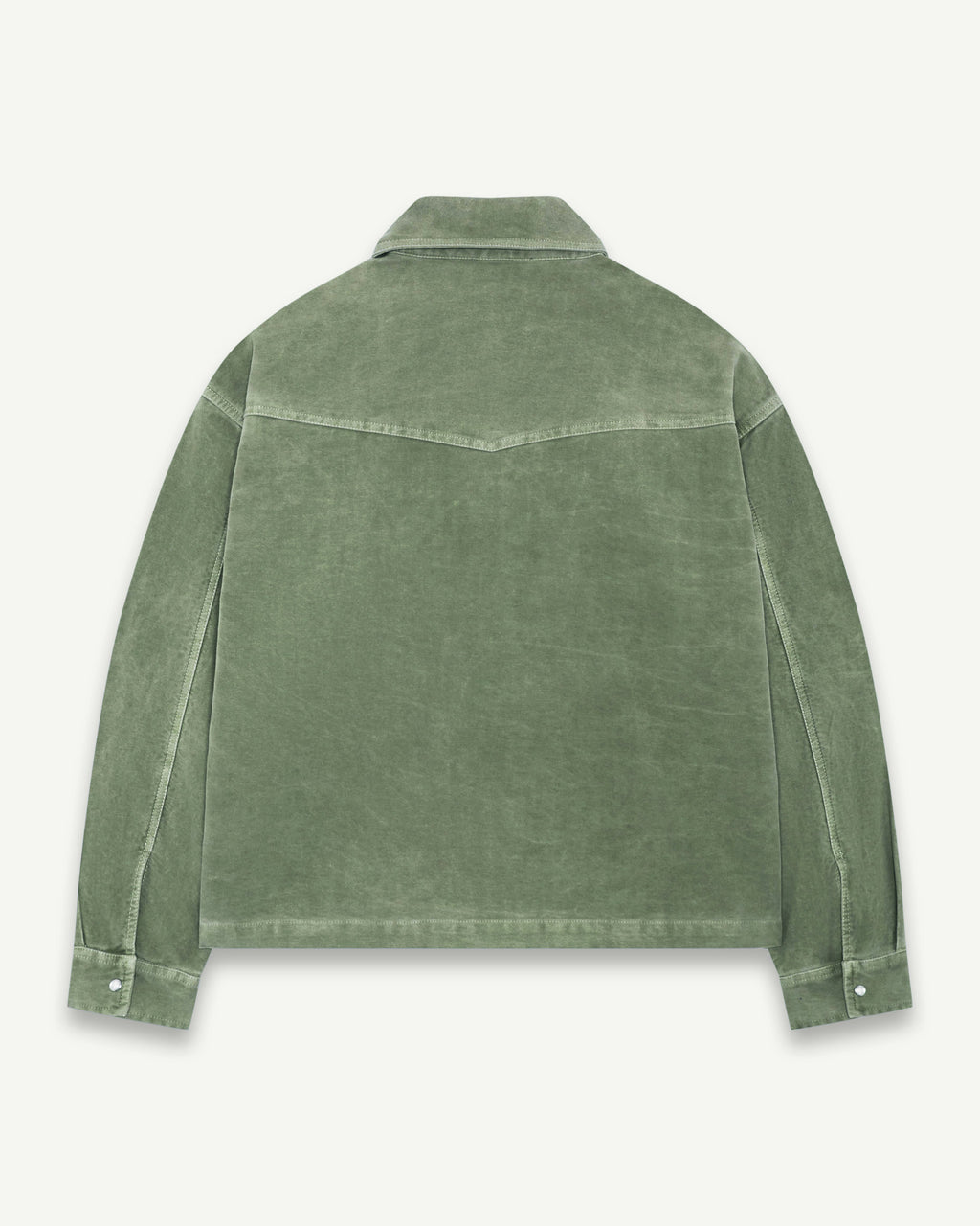 MOLESKIN RANCH STUD SHIRT - MOSS GRAY