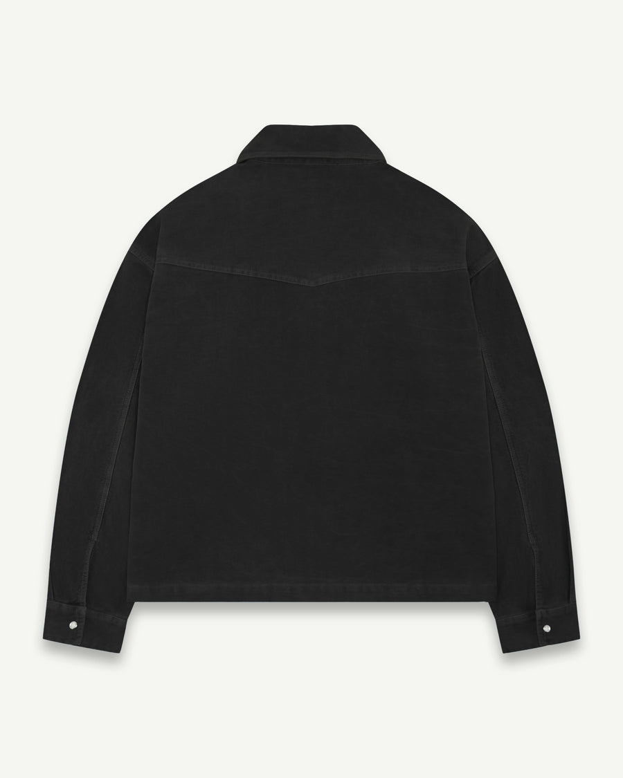 MOLESKIN RANCH STUD SHIRT - BLACK