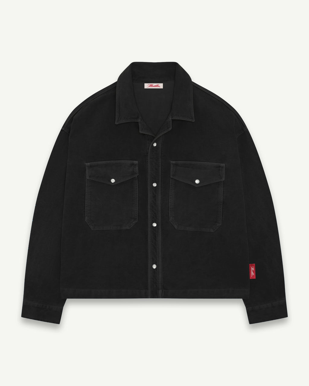 MOLESKIN RANCH STUD SHIRT - BLACK
