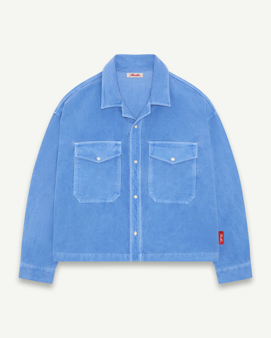 MOLESKIN RANCH STUD SHIRT - OXFORD BLUE