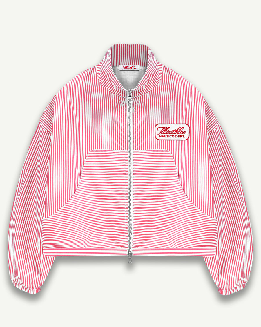 POPLIN DEPT. TRACK JACKET - RED/WHITE