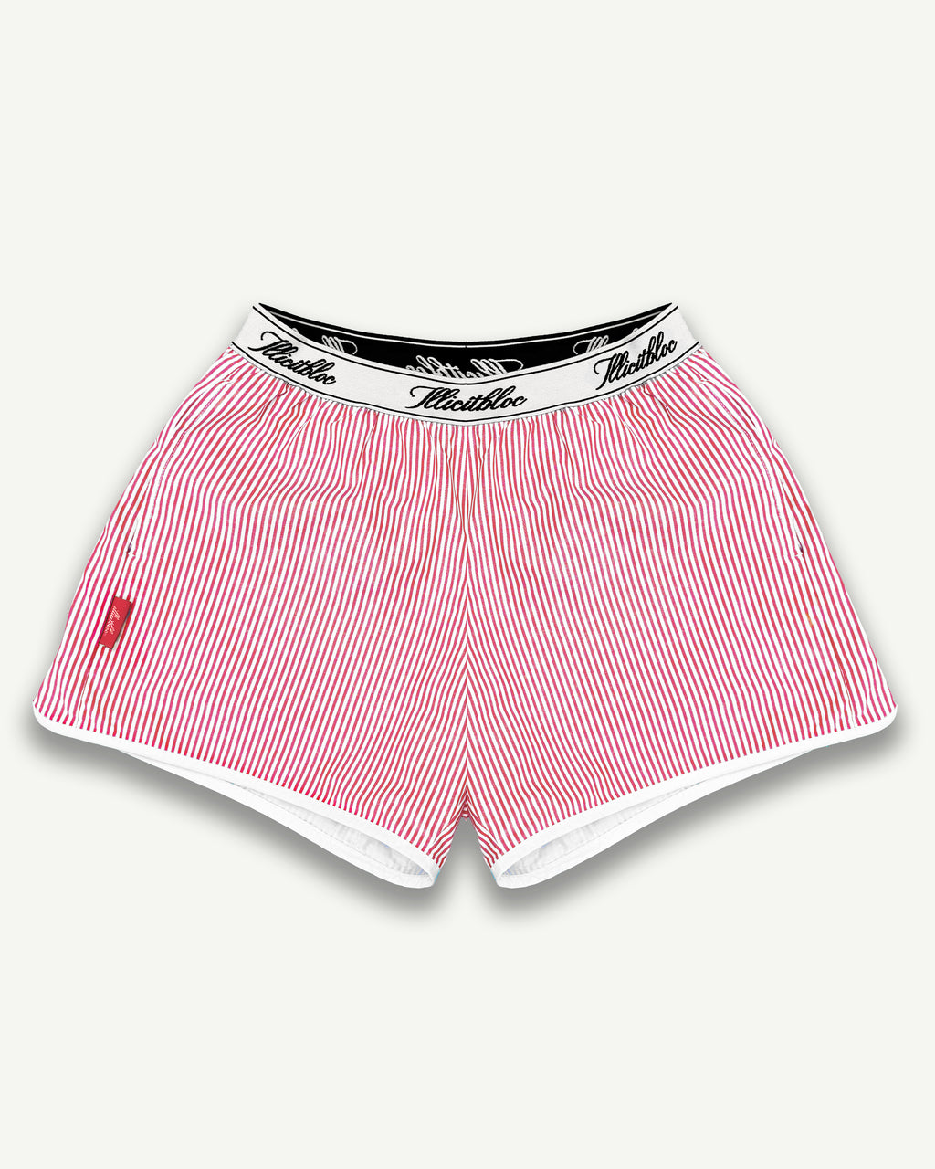 Poplin Sports Shorts - Red/White
