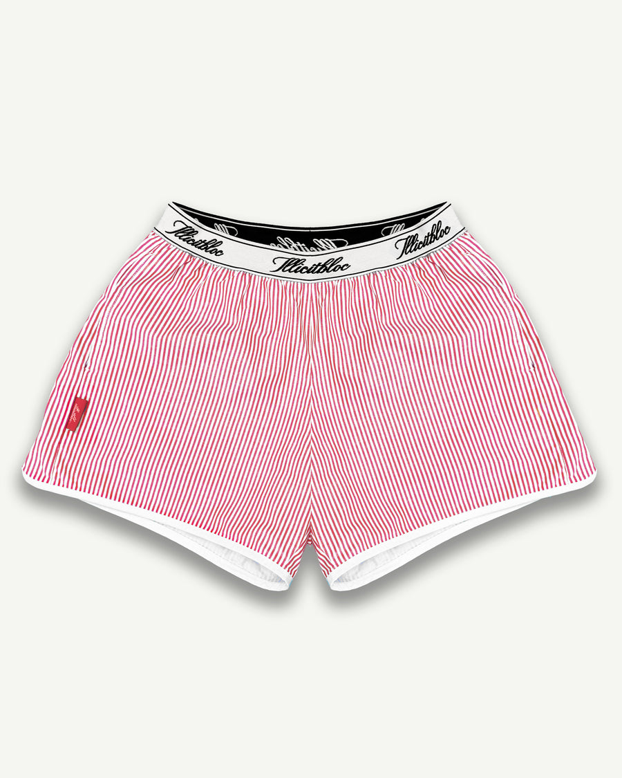POPLIN SPORTS SHORTS - RED/WHITE