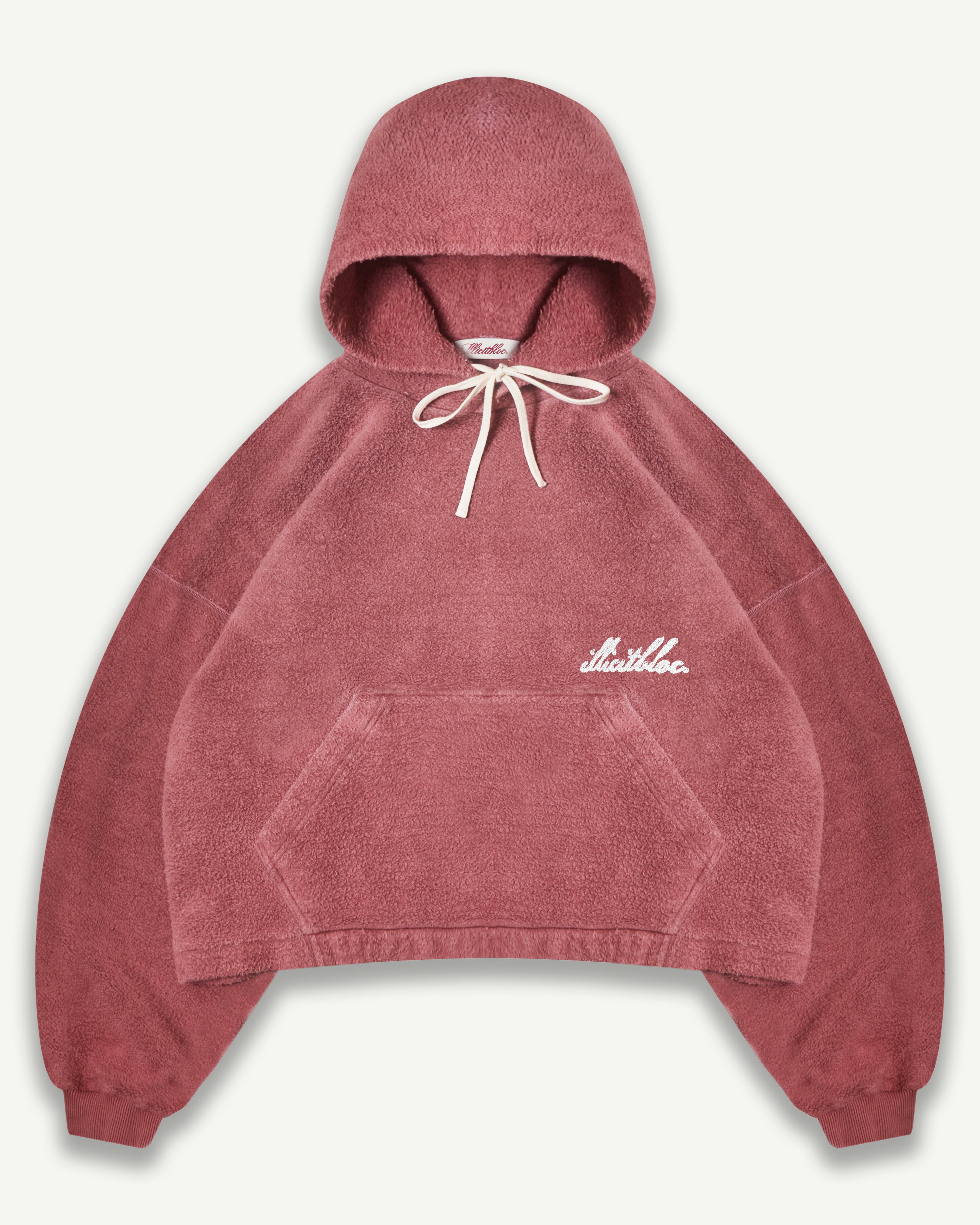 Reverse Box Hoodie - Washed Burgundy