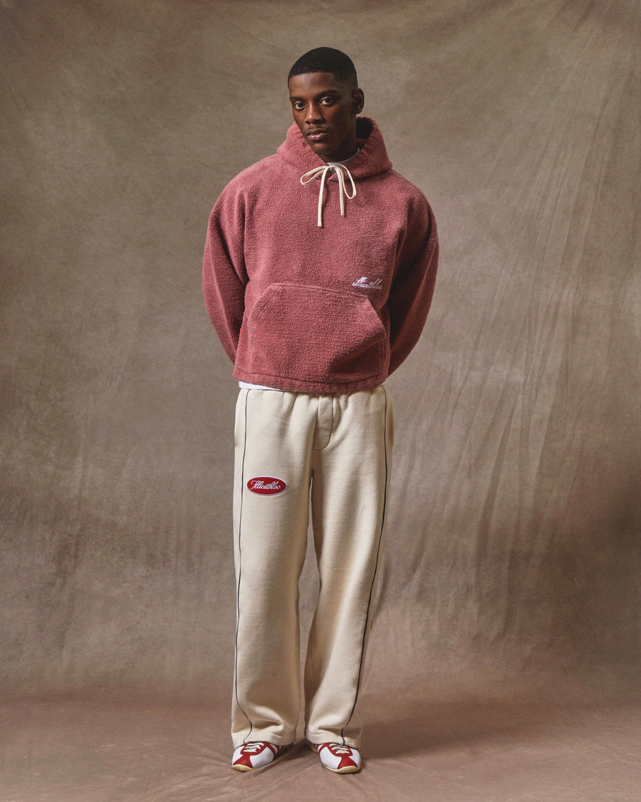 REVERSE BOX HOODIE - WASHED BURGUNDY