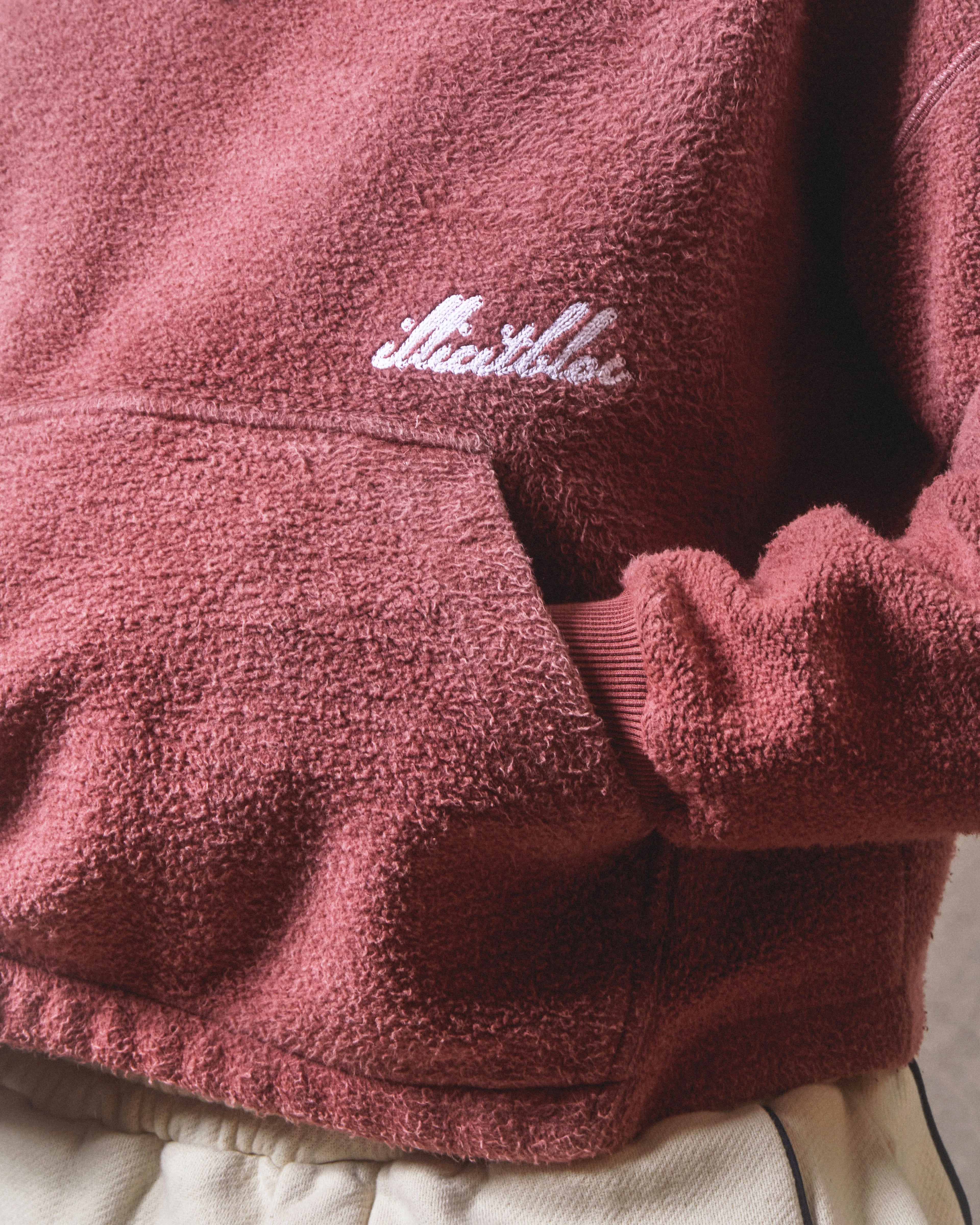 Reverse Box Hoodie - Washed Burgundy