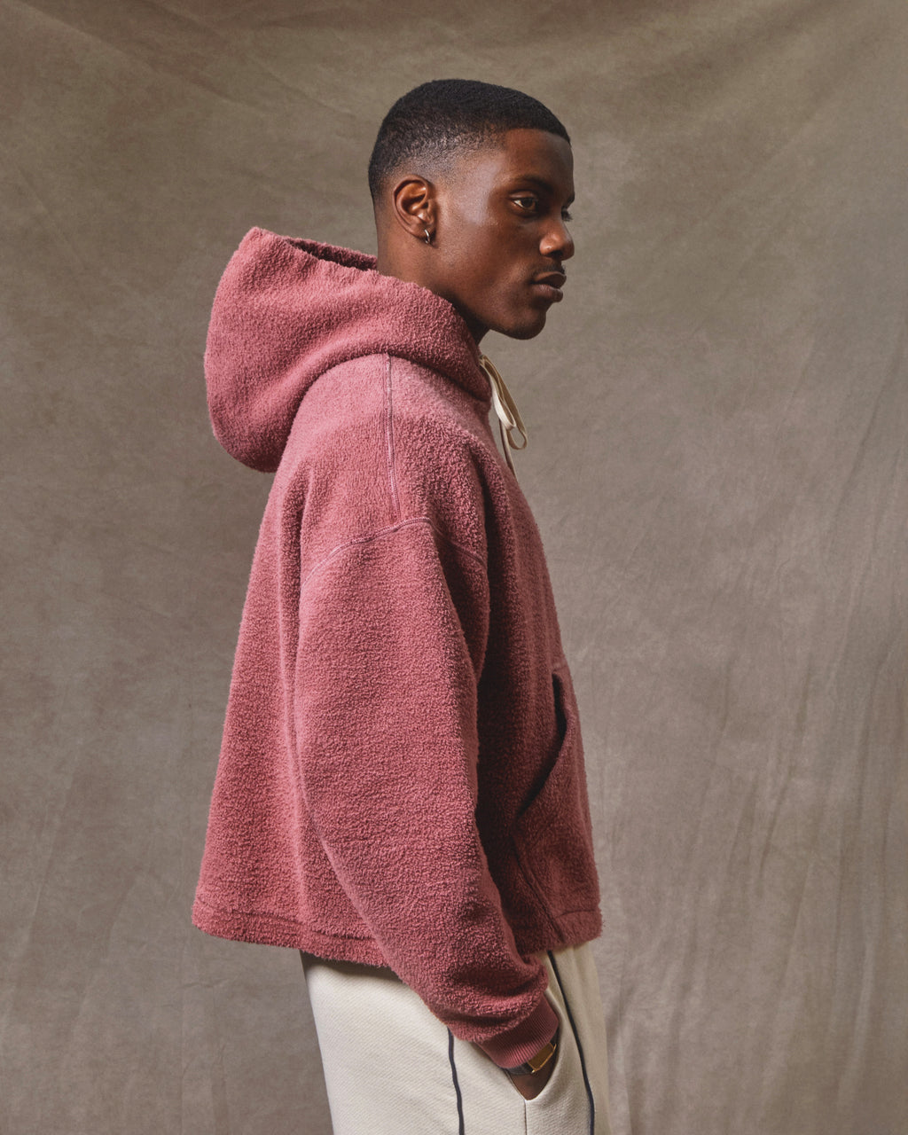 Reverse Box Hoodie - Washed Burgundy