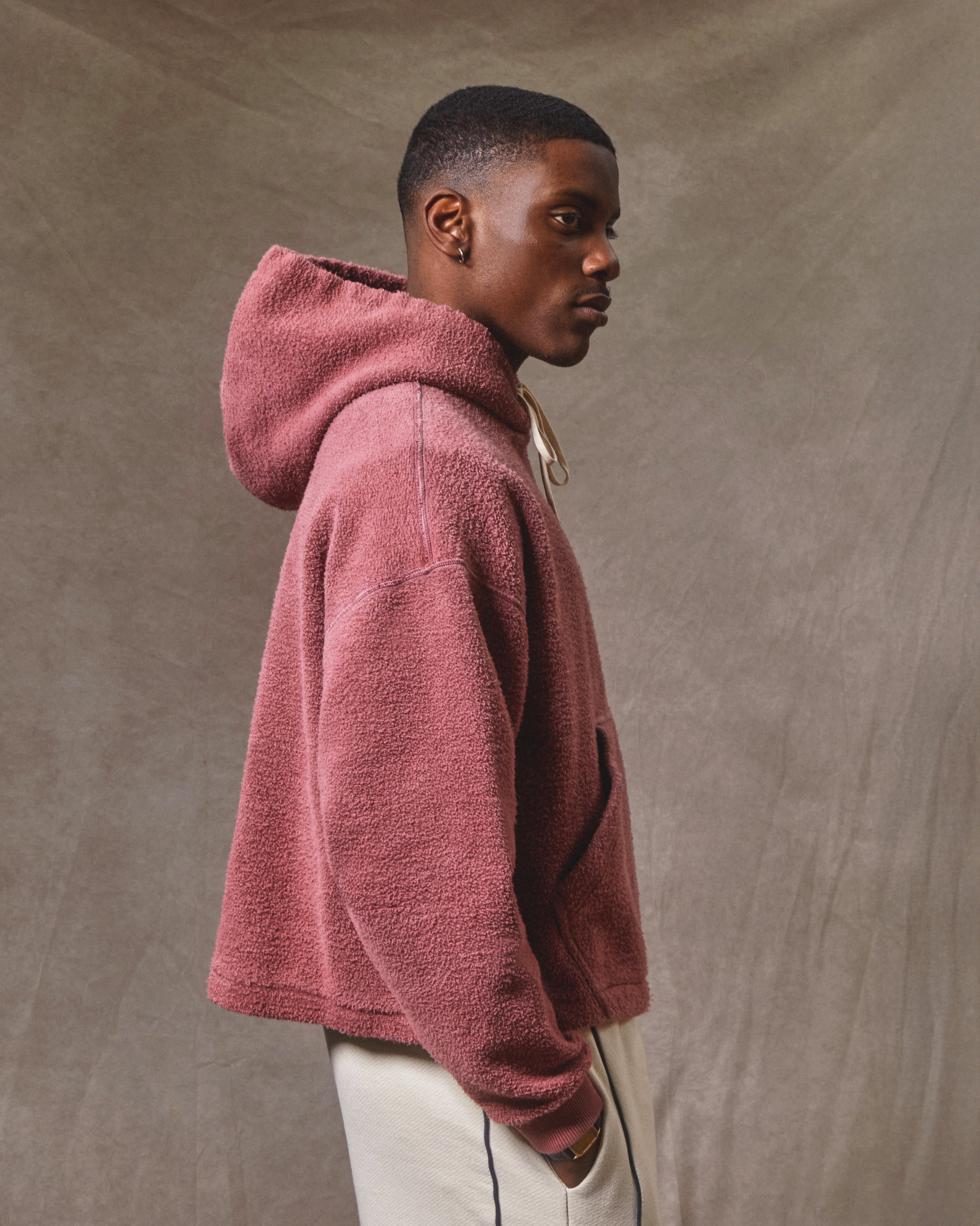 Reverse Box Hoodie - Washed Burgundy