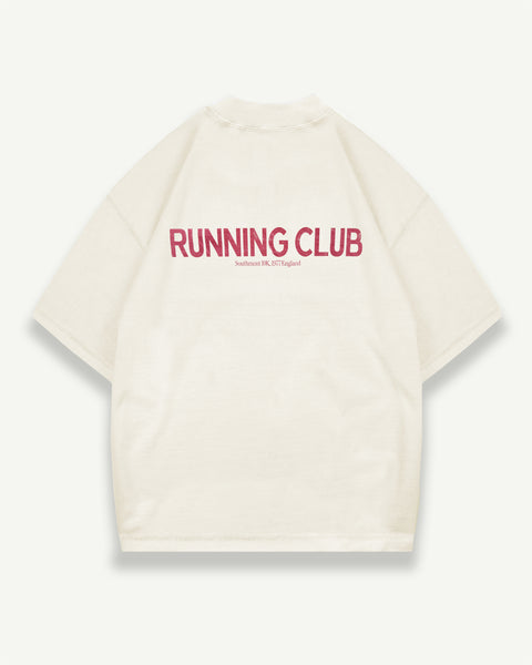 RUNNING CLUB T-SHIRT - OYSTER