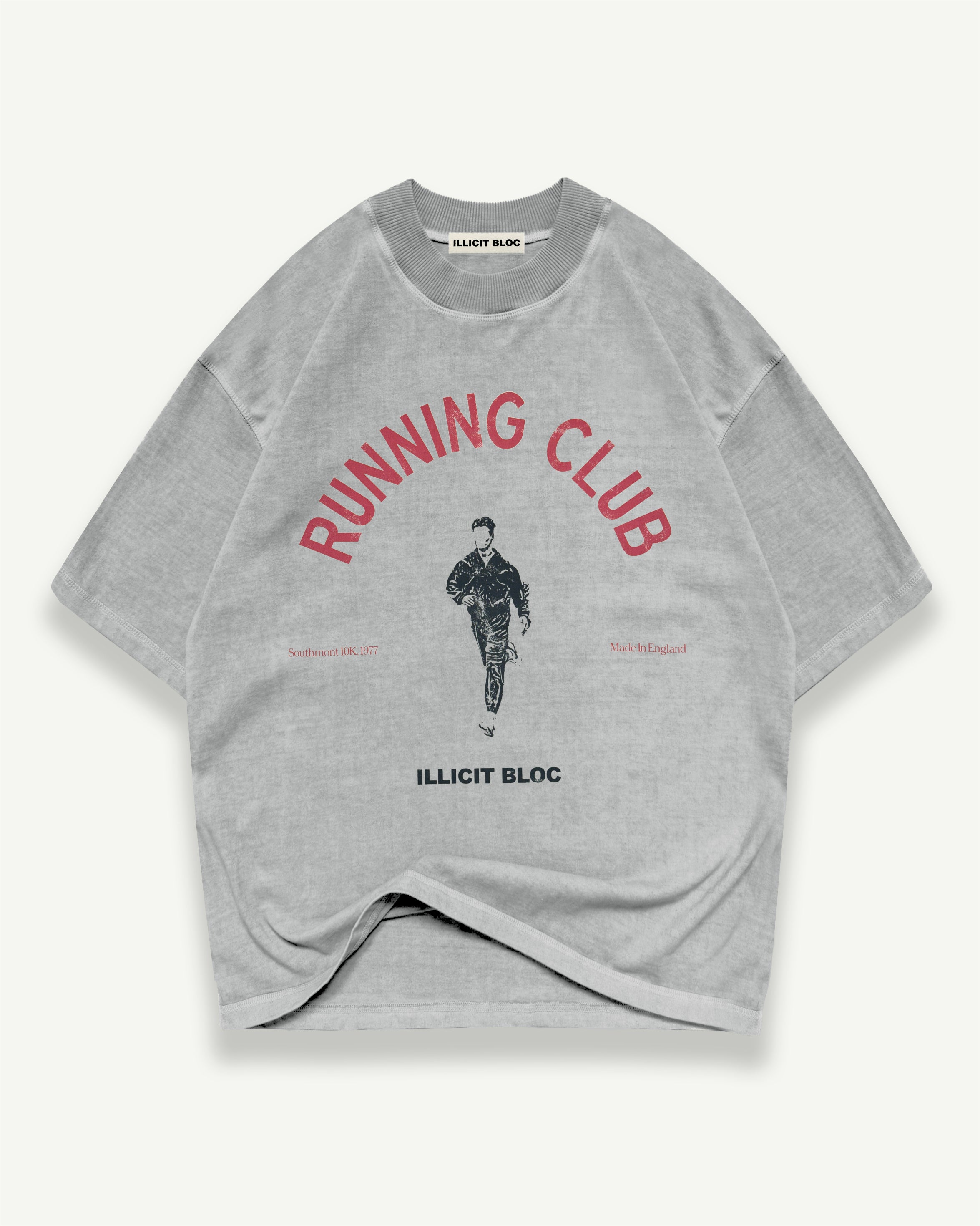 Running Club T-shirt - Powder Grey