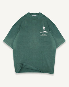 RUNNING CLUB MEMBERS T-SHIRT - WASHED GREEN