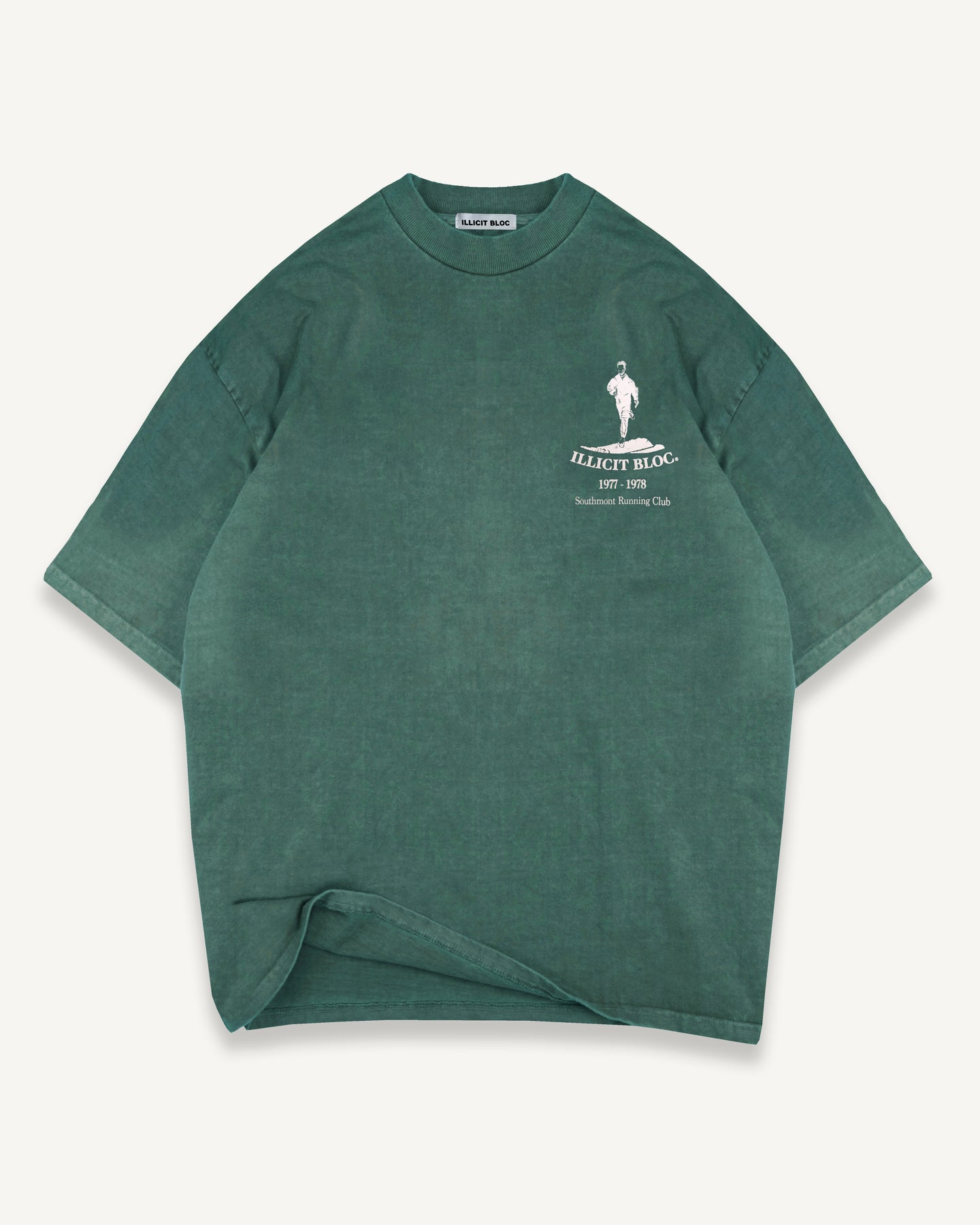 RUNNING CLUB MEMBERS T-SHIRT - WASHED GREEN