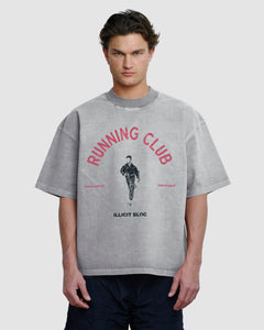 RUNNING CLUB T-SHIRT - POWDER GREY