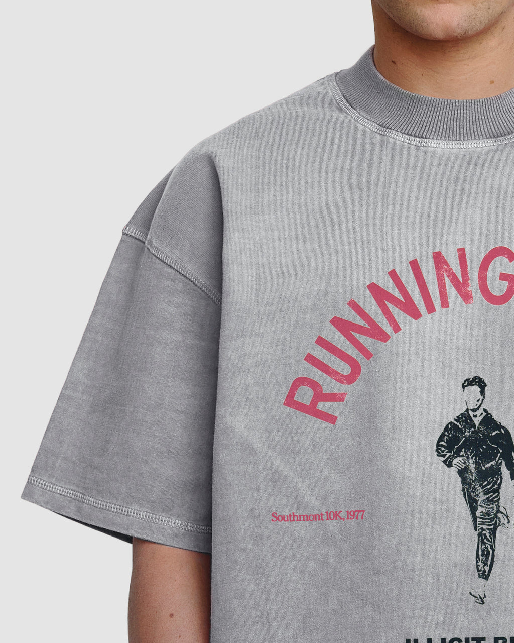 Running Club T-shirt - Powder Grey