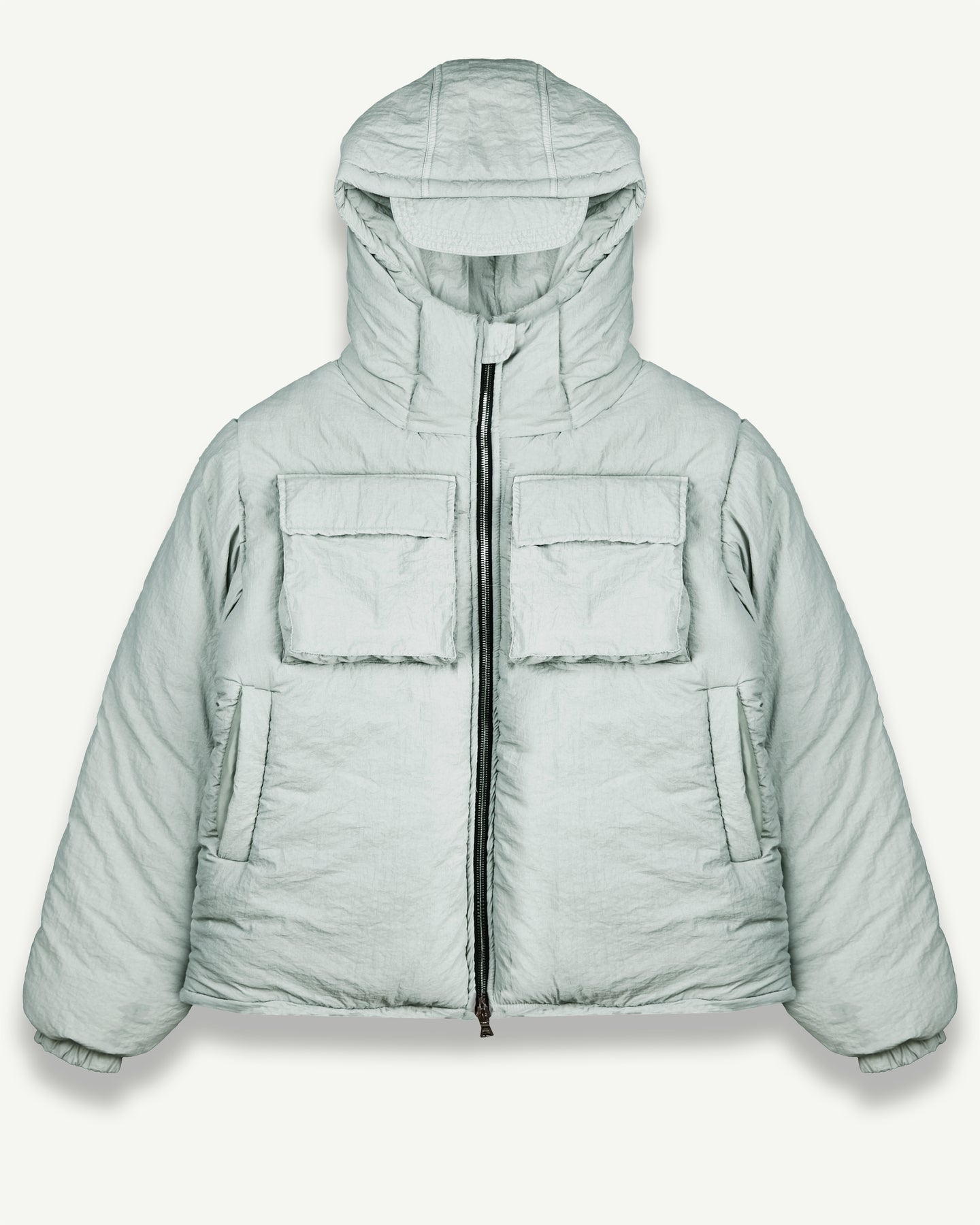 NAUTICAL PUFFER JACKET - SILVER SAGE