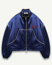 Load image into Gallery viewer, SATIN TRACK JACKET - NAVY
