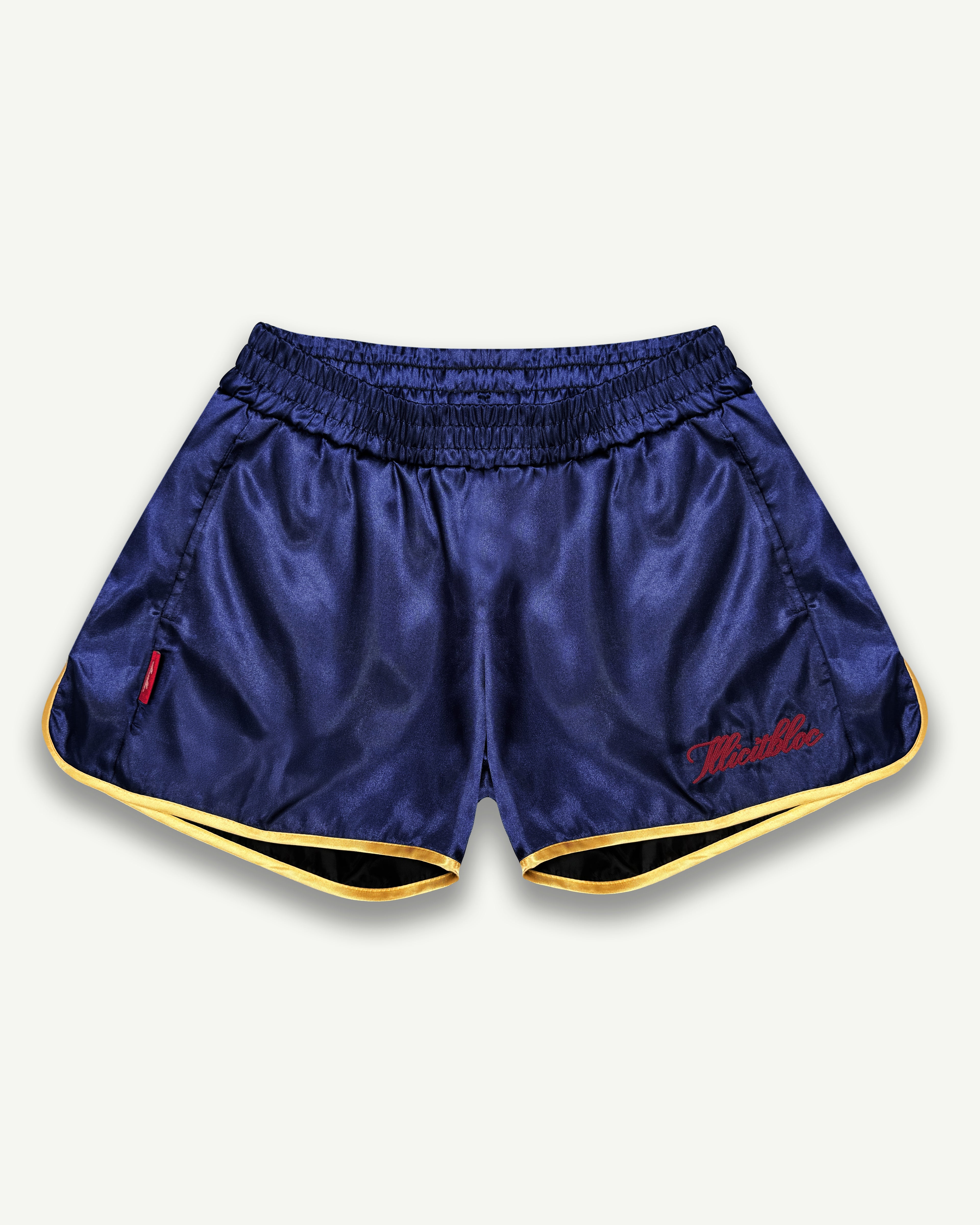Satin Sports Shorts - Navy