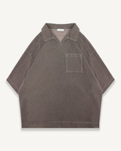 Load image into Gallery viewer, SHORT SLEEVE DRILL TOP - WASHED BROWN
