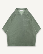 Load image into Gallery viewer, SHORT SLEEVE DRILL TOP - WASHED OLIVE
