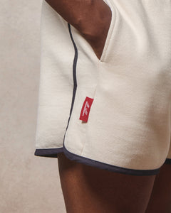 CHAINSTITCH SPORTS SHORTS - ECRU