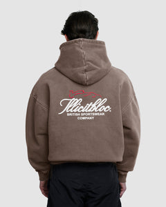 SILHOUETTE HOODIE - WASHED BROWN