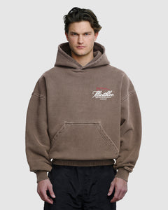 SILHOUETTE HOODIE - WASHED BROWN