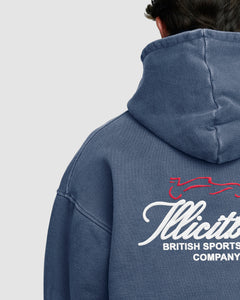 SILHOUETTE HOODIE - WASHED NAVY