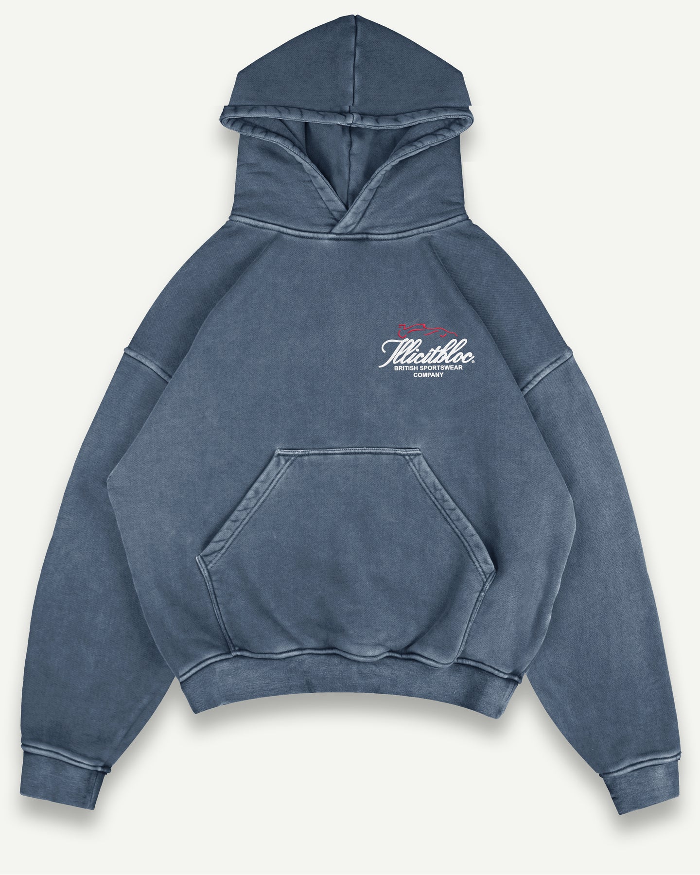 SILHOUETTE HOODIE - WASHED NAVY