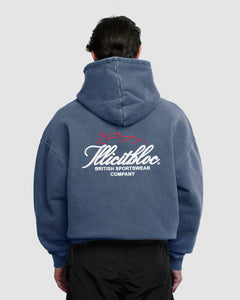 SILHOUETTE HOODIE - WASHED NAVY
