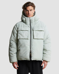 NAUTICAL PUFFER JACKET - SILVER SAGE