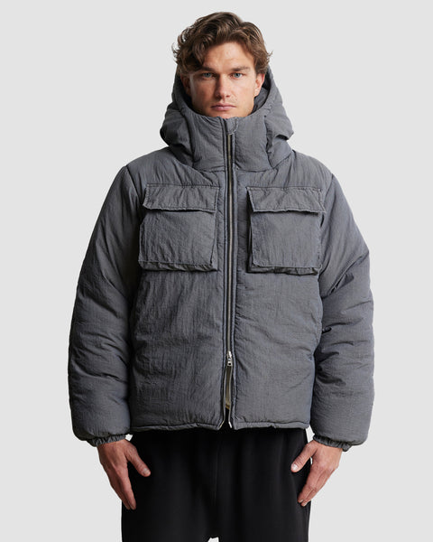 NAUTICAL PUFFER JACKET - WASHED SLATE