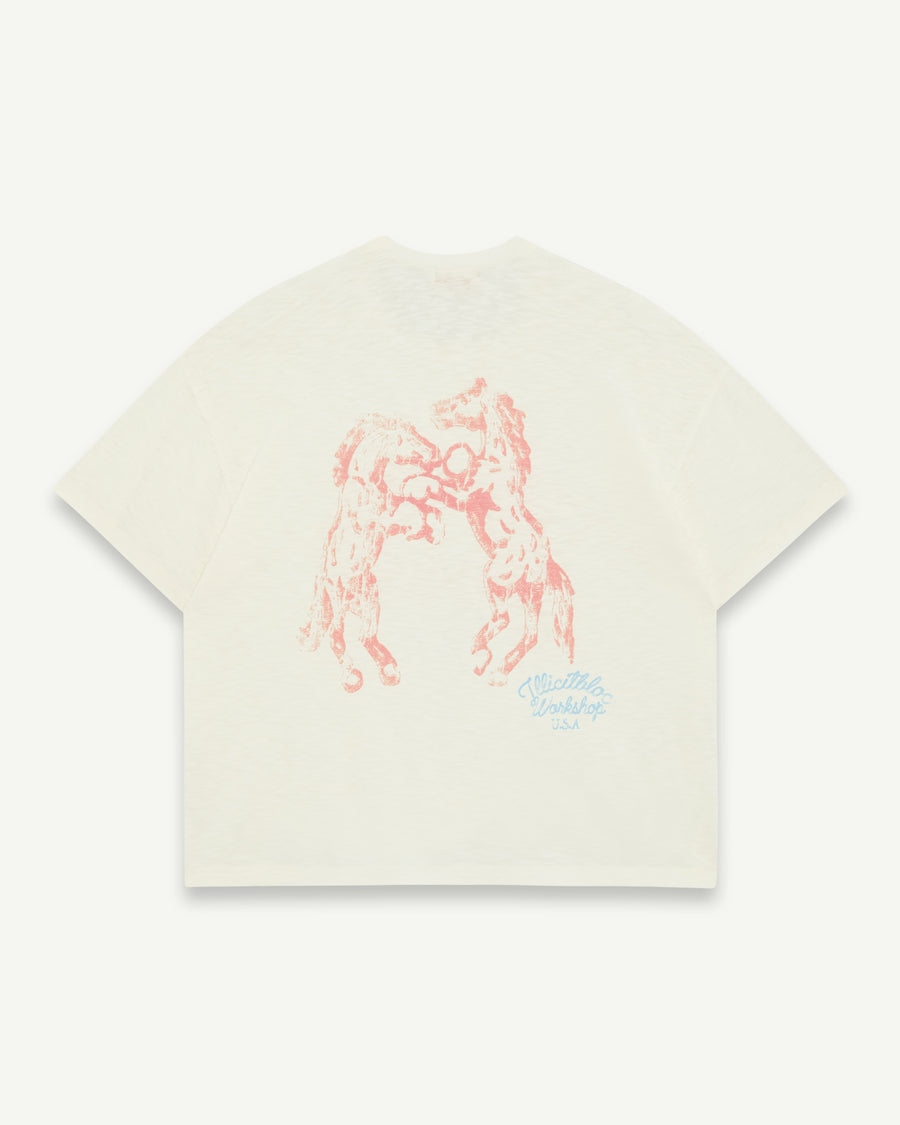 STALLIONS SLUB T-SHIRT - IVORY