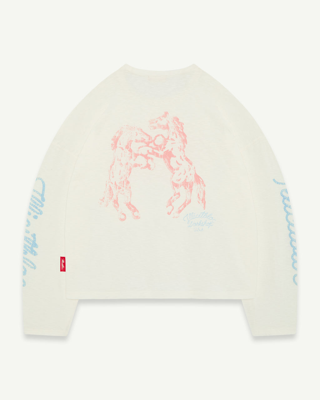 STALLIONS SLUB LONG SLEEVE T-SHIRT - VINTAGE WHITE