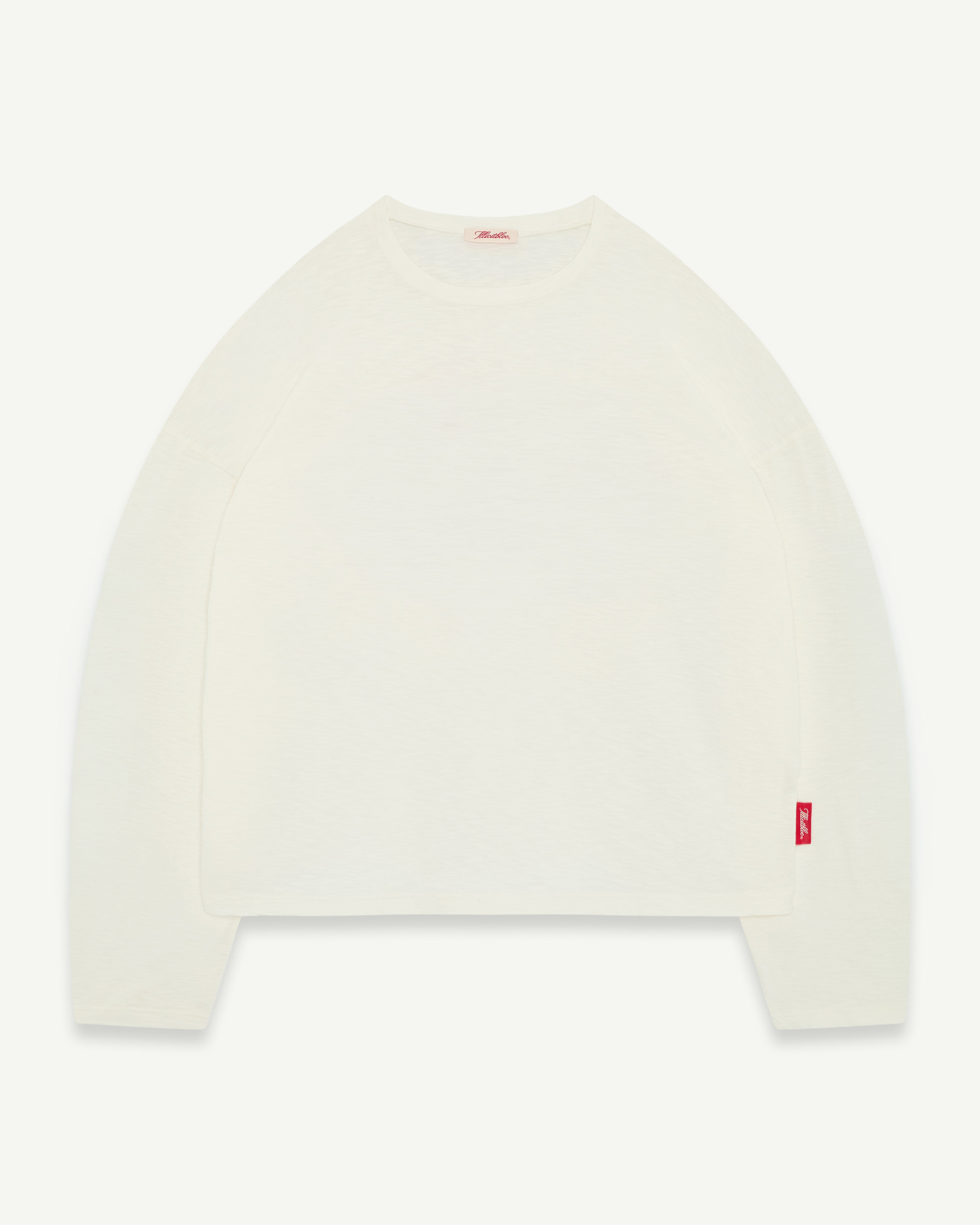SLUB LONG SLEEVE T-SHIRT - VINTAGE WHITE