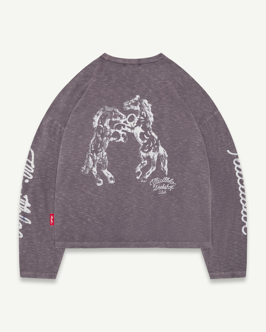STALLIONS SLUB LONG SLEEVE T-SHIRT - SLATE