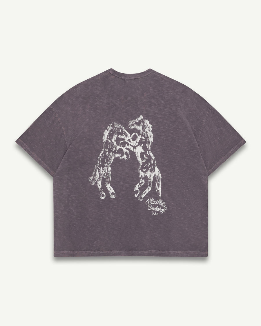 STALLIONS SLUB T-SHIRT - SLATE