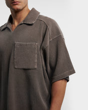 Load image into Gallery viewer, SHORT SLEEVE DRILL TOP - WASHED BROWN
