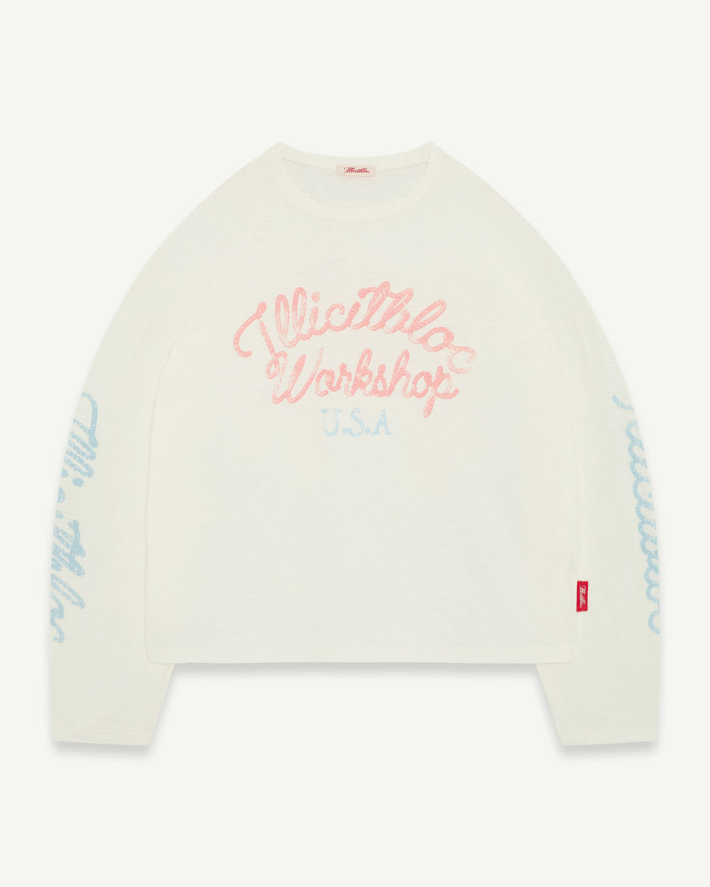 STALLIONS SLUB LONG SLEEVE T-SHIRT - VINTAGE WHITE