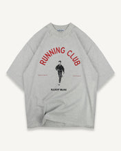 Load image into Gallery viewer, RUNNING CLUB T-SHIRT - GREY MARL/RED (V2)
