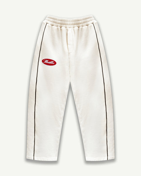 PIPED TRACK & FIELD PANTS - ECRU