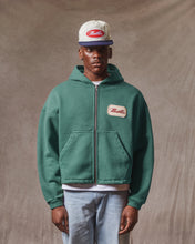 Load image into Gallery viewer, PATCHWORK ZIP HOODIE - WASHED GREEN
